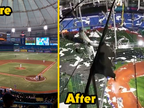 Tampa Bay Rays’ Tropicana Field has roof shredded by Hurricane Milton 1